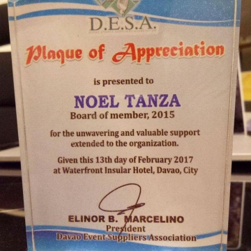 Awards & Certificates - Wedding, Birthday and Event Decorator in Davao City