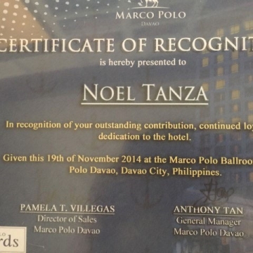 Awards & Certificates - Wedding, Birthday and Event Decorator in Davao City